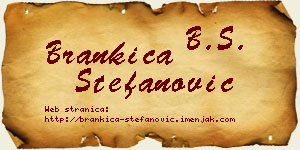 Brankica Stefanović vizit kartica